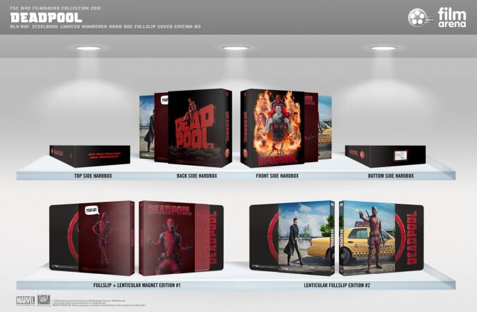 DEADPOOL HARDBOX FullSlip - Double Pack E1 + E2 EDITION 3 Steelbook Limited Collector's Edition numbered - 2 Blu-ray