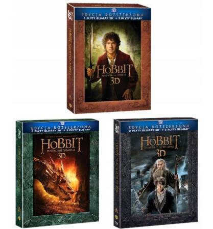 Hobbit Trylogia Wersja Rozszerzona - 6 Blu-ray 3D+ 9 Blu-ray
