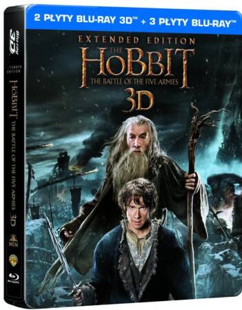 Hobbit: Bitwa Pięciu Armii 3D - Wydanie rozszerzone Steelbook [2 Blu-ray 3D + 3 Blu-ray]
