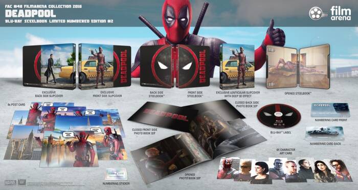 DEADPOOL Lenticular FullSlip EDITION 2 Steelbook Limited Collector's Edition numbered - Blu-ray